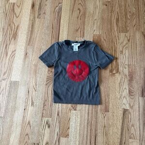 University of Maryland Grey and red smiley face tailgate baby tee